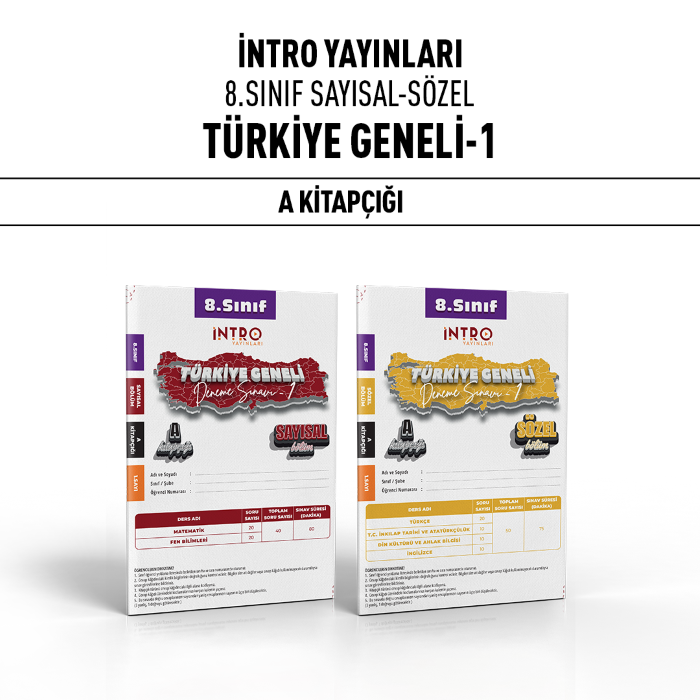 İNTRO 08.SINIF TÜRKİYE GENELİ SAY/SÖZ 1-A -25-26